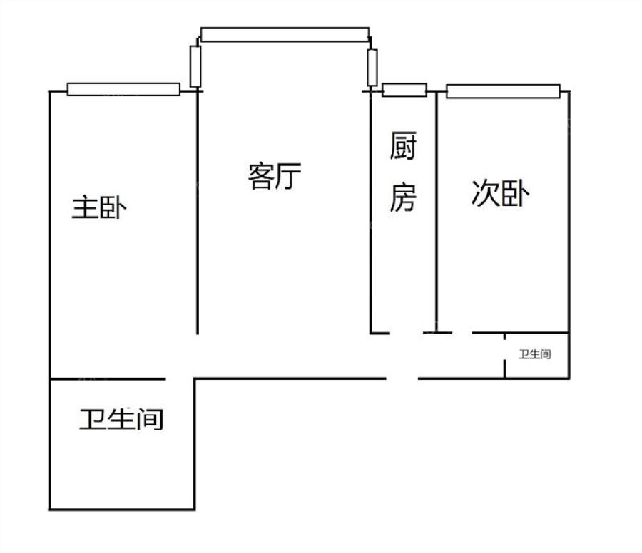 石榴园北里 2室 2厅 89.9平米