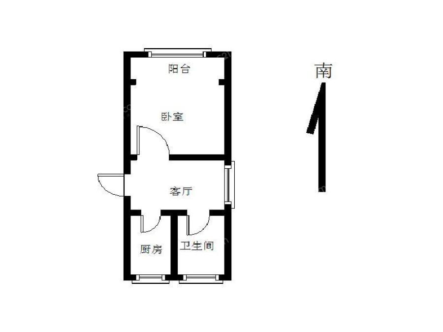 滦兴小区 1室 1厅 45平米