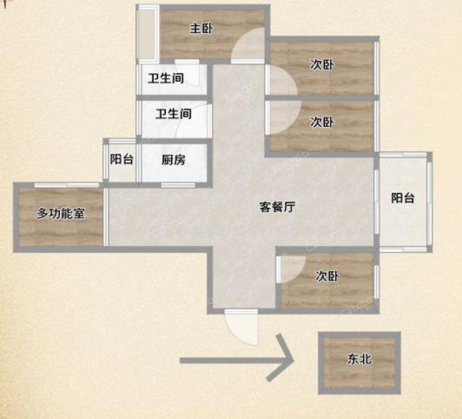 御澜山 4室 2厅 129平米