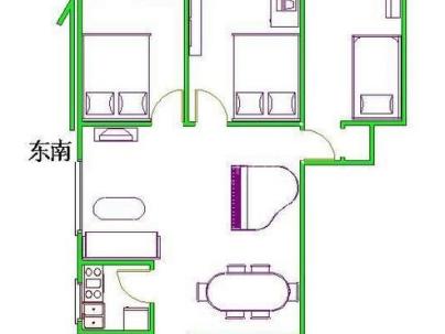 定安里小区 2室 1厅 63.39平米