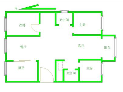 北京城建琨廷东区(漫缇) 3室 2厅 115.41平米