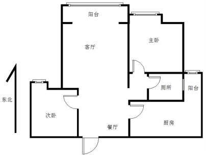龙泰东方城 2室 2厅 80.68平米