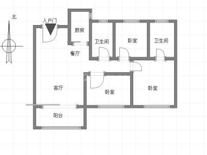唐王湖壹号 3室 2厅 135平米