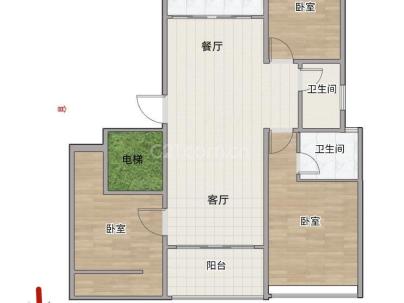 时代滨江上品揽江园 3室 2厅 130平米