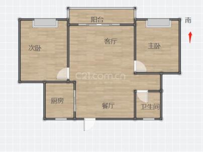 慈湖锦苑二组团 2室 1厅 80平米