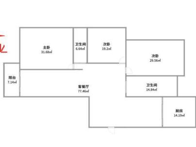 东晟家苑二期 3室 2厅 128平米