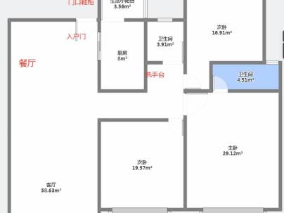 百景嘉园 4室 1厅 120平米