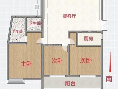 江宸馨园 3室 2厅 100平米