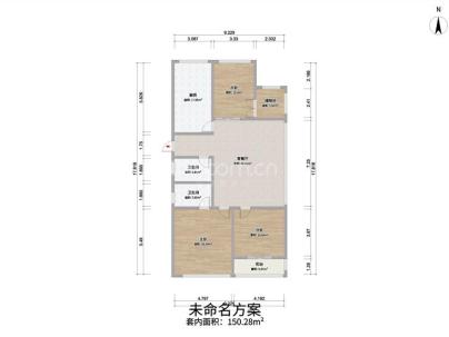 锦天名邸 3室 2厅 96平米