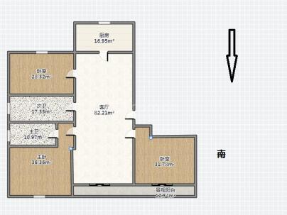 香桐湾（P01-14地块） 3室 2厅 130平米