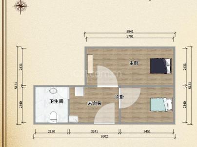 沧河巷 2室 1厅 35平米