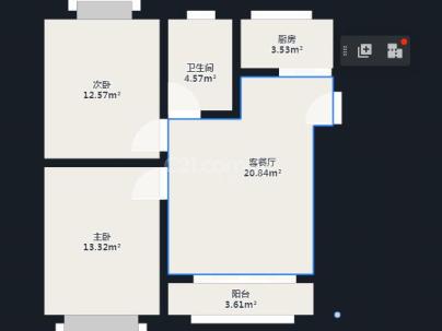 长城锦苑 3室 2厅 87平米