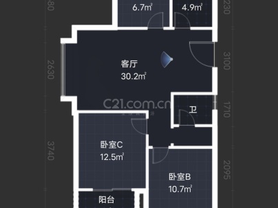 西山家园 3室 2厅 100平米