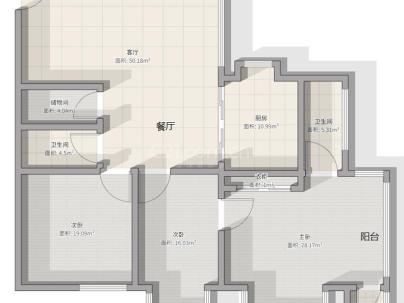 物华大厦 3室 2厅 149.97平米