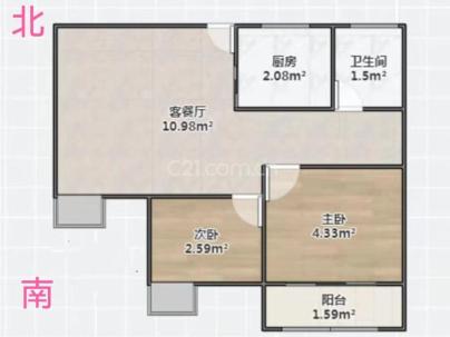 德香园 2室 2厅 83平米