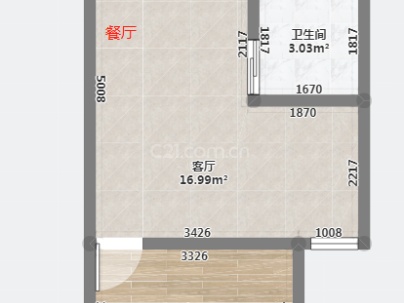 株柏公寓 2室 1厅 62平米