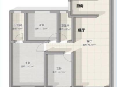 源盛嘉园一组团 3室 2厅 115平米