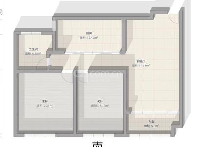 富悦江庭(上江村黄屿单元C-16地块) 2室 1厅 78平米