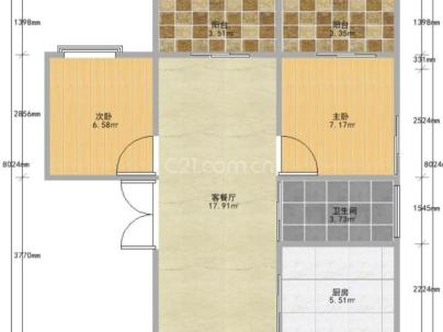 瓯越公馆 3室 2厅 108平米