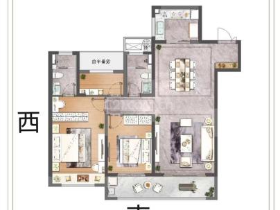 吾悦广场(澜悦府) 3室 2厅 125平米