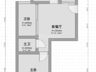 安澜小区 3室 2厅 75.61平米