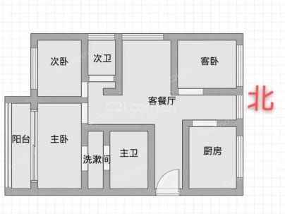 罗西住宅区一组团 3室 2厅 155平米