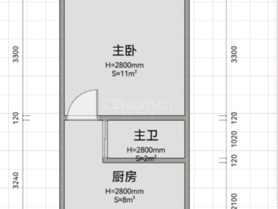 江滨西路 1室 1厅 36.85平米