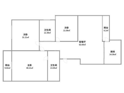 安堡锦园 4室 2厅 135平米