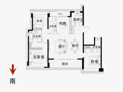 时代滨江上品揽悦园 4室 2厅 165平米