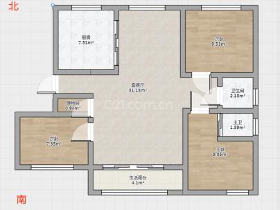 黄龙康城四组团 4室 1厅 150平米