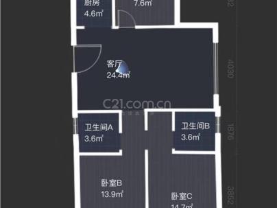 蛟凤锦园 3室 2厅 110平米