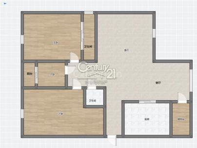东方明珠城住宅区 3室 2厅 143.1平米