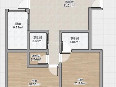 马鞍池东路 3室 1厅 112平米