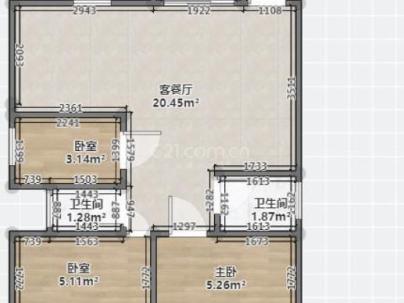 塘西锦园 3室 2厅 100平米