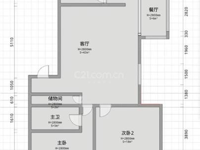 宏都花园 4室 2厅 136.6平米