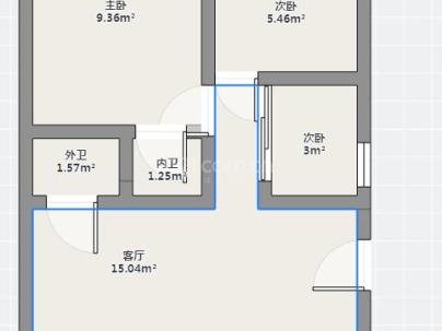 下吕浦9区碧波组团 4室 1厅 105平米