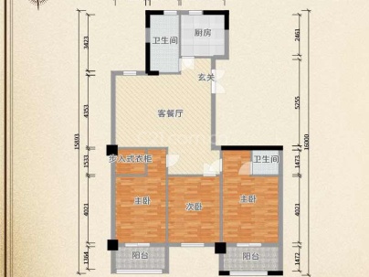 王桥家园 4室 2厅 132.98平米