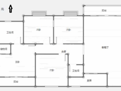 上堡公寓 4室 2厅 167平米