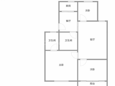 下吕浦1区大鹏组团 3室 1厅 96平米