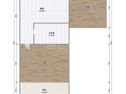 鼓楼商厦 2室 1厅 58.96平米