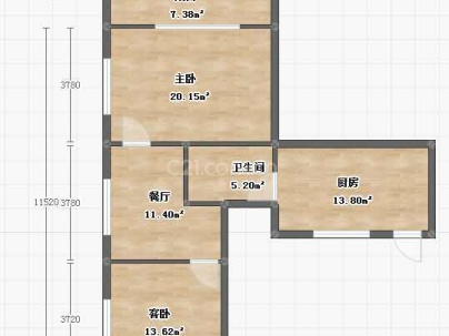 花柳塘新村 2室 1厅 55平米