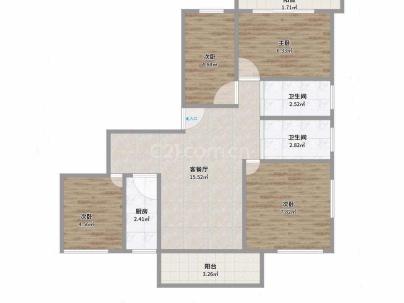 金滨嘉园 4室 2厅 185平米