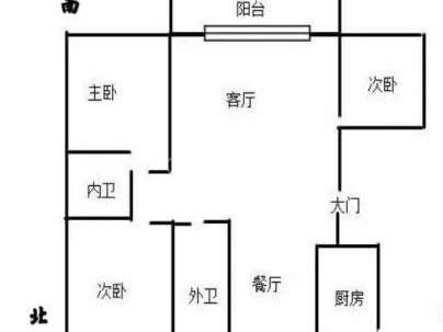 名人花园 3室 2厅 134.22平米