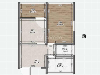 垟儿小区(垟儿路118号) 2室 1厅 67平米