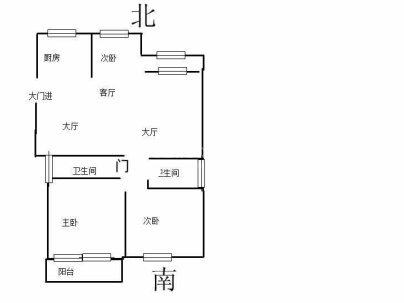 方达嘉园 3室 2厅 107平米