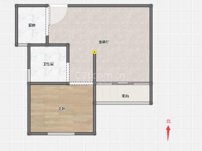 温化锦园 2室 1厅 60.37平米