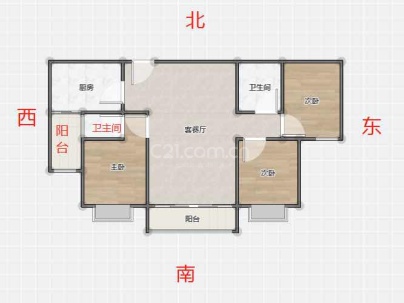 广润嘉苑 3室 2厅 119平米