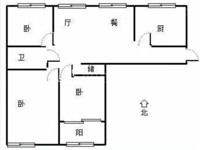 清泰景园 3室 1厅 97平米