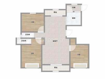 金晖家园 3室 2厅 122平米