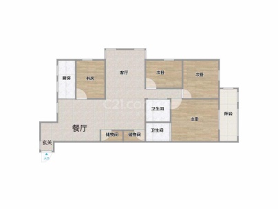 万丰大厦 4室 2厅 170.1平米